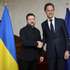 epa13306805 A handout picture made available by Ukrainian Presidential Press Service shows Ukraine's President Volodymyr Zelensky (L) and NATO Secretary General Mark Rutte posing as they meet on the sidelines of a European Council summit, in Brussels, Belgium, 15 October 2026. Zelensky is in Brussels to hold a series of bilateral talks with European leaders and attend a two-day EU summit on 15 and 16 October.  EPA/UKRAINE PRESIDENTIAL PRESS SERVICE HANDOUT    HANDOUT EDITORIAL USE ONLY/NO SALES