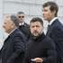epa13216823 Ukrainian President Volodymyr Zelensky (C) speaks to the media as he walks with US Special Envoys for Peace, Steve Witkoff (L) and Jared Kushner (R) before their meeting, near the St. Sophia Cathedral in Kyiv, Ukraine, 06 September 2026. The US envoys arrived in Kyiv for talks with the Ukrainian president and his team, one day after their visit to Moscow.  EPA/SERGEY DOLZHENKO