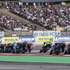 epa12514254 Riders compete in the MotoGP race of the Motorcycling Grand Prix of Portugal, at the Algarve International Circuit in Portimao, Portugal, 09 November 2025.  EPA/JOSE SENA GOULAO