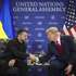 epa13256462 A handout photo made available by the Ukrainian Presidential Press Service shows Ukraine's President Volodymyr Zelensky (L) and US President Donald Trump (R) shaking hands during a meeting in New York, New York, USA, 22 September 2026, on the sidelines of the United Nations General Assembly (UNGA).  EPA/UKRAINIAN PRESIDENTIAL PRESS SERVICE HANDOUT -- MANDATORY CREDIT: UKRAINIAN PRESIDENTIAL PRESS SERVICE -- HANDOUT EDITORIAL USE ONLY/NO SALES