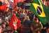 epa13316172 Brazilian President and reelection candidate Luiz Inacio Lula da Silva (C) waves a Brazilian flag during a campaign rally in Porto Alegre, Brazil, 19 October 2026. Brazil will hold a presidential runoff election on 25 October 2026 between Lula and Flavio Bolsonaro.  EPA/RICARDO RIMOLI