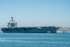 epa13290533 The USS Abraham Lincoln (CVN-72) returns to its home port at Naval Air Station North Island in San Diego, California, USA, 08 October 2026, following a 321-day deployment. The Nimitz-class aircraft carrier returned after supporting US military operations in the Middle East. The homecoming marked the end of the ship's crew's extended deployment.  EPA/JONATHAN CHANG