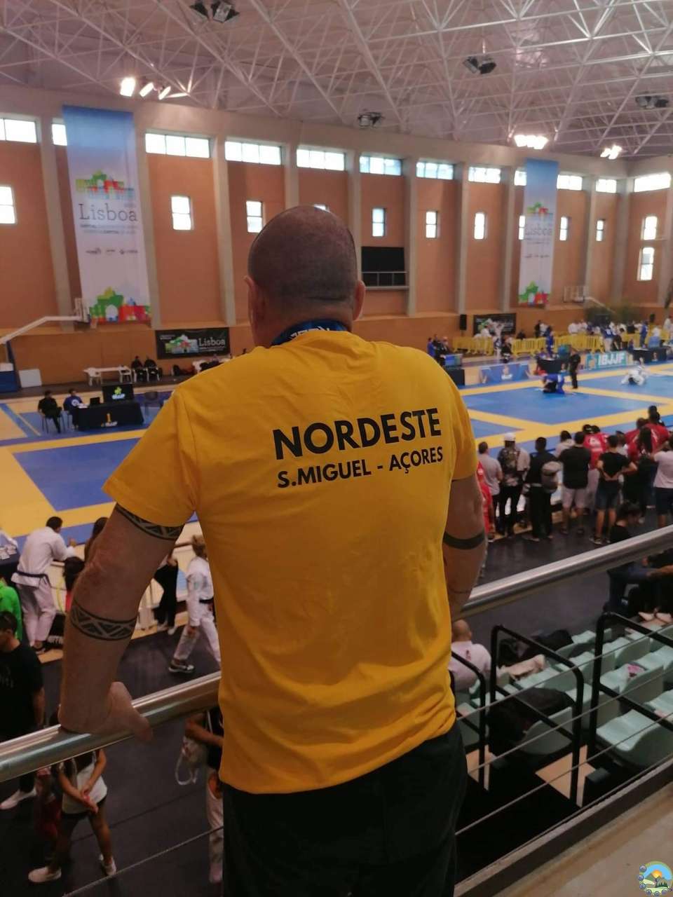 Djalma Henares no evento desportivo em Lisboa