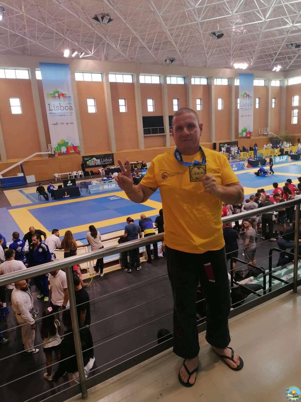 Djalma Henares no evento desportivo em Lisboa