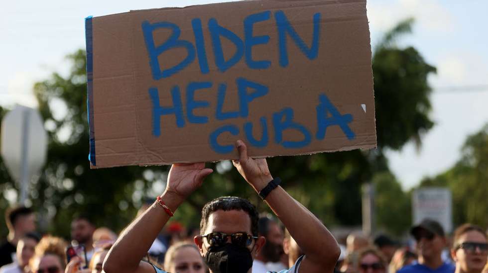 Miami's Little Havana Community Reacts To Protests In Cuba