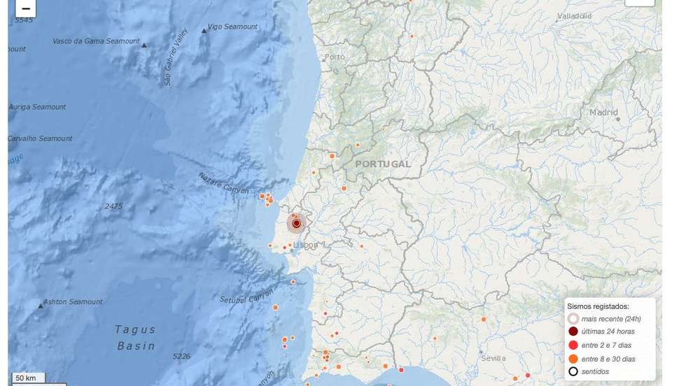 Sismo teve epicentro a noroeste de Alenquer, a 15 quilómetros de profundidade