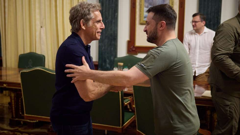 Ben Stiller esteve em Kiev como embaixador do Alto Comissariado das Nações Unidas para os Refugiados