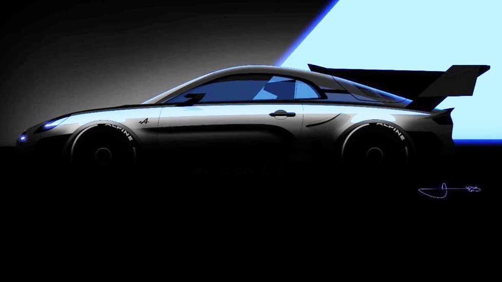 Este é o esboço da versão do Alpine A110 GT4 Evo que vai disputar a Rampa de Pikes Peak este ano, perseguindo a vitória na categoria