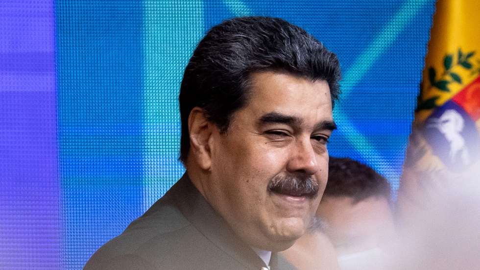 epa10185055 Venezuelan President Nicolas Maduro attends a press conference with Haitham al-Ghais (not pictured), the Secretary General of the Organization of Petroleum Exporting Countries (OPEC), at Miraflores Palace, in Caracas, Venezuela, 14 September 2022. Al-Ghais said that Venezuela will play a key role in meeting wordwide energy demand, which, according to al-Ghais, will increase considerably in the next two decades.  EPA/Rayner Pena R.