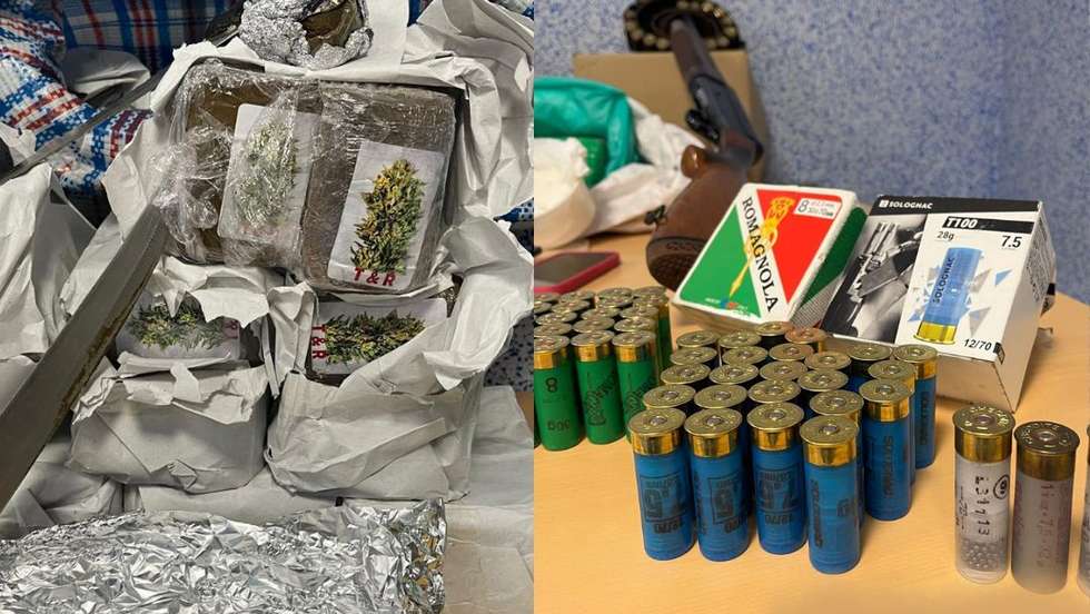 PSP afirma que foram apreendidos uma espingarda de caça, 70 cartuchos, cocaína suficiente para 13.149 doses individuais, haxixe correspondente a 13.960 doses individuais, nove telemóveis e eletrodomésticos