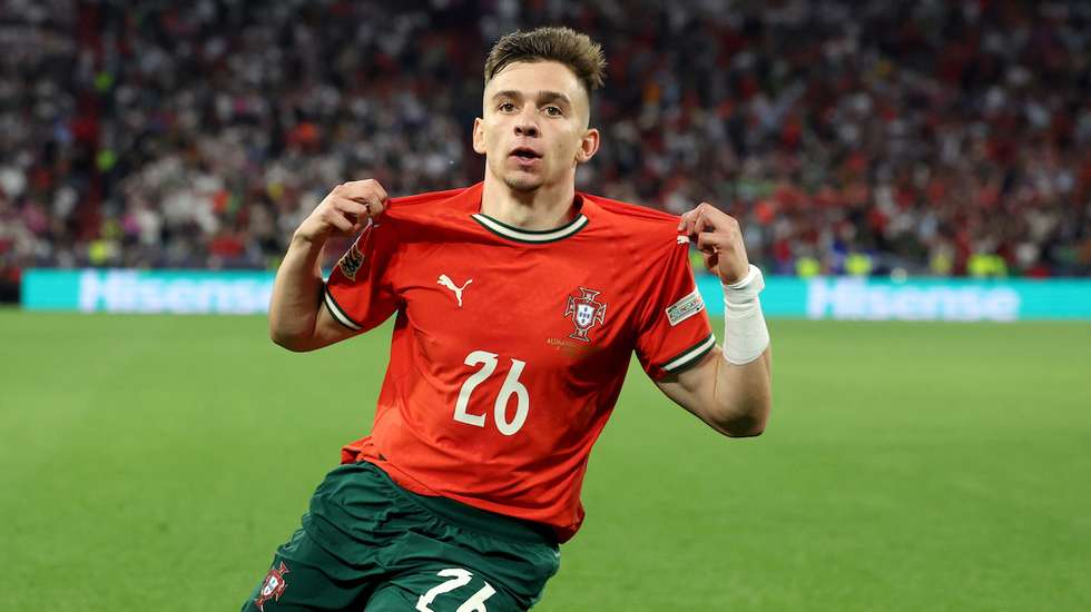 O avançado português entrou na segunda parte e fez o golo do empate
