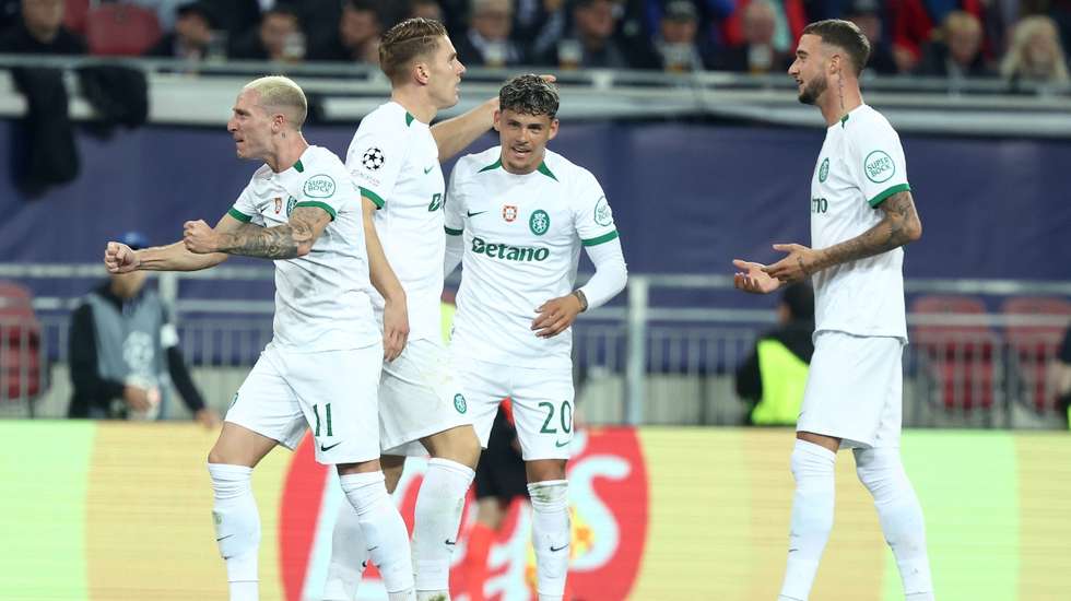 Nuno Santos voltou a ser titular na ala esquerda e inaugurou o marcador para o Sporting com o primeiro golo da temporada