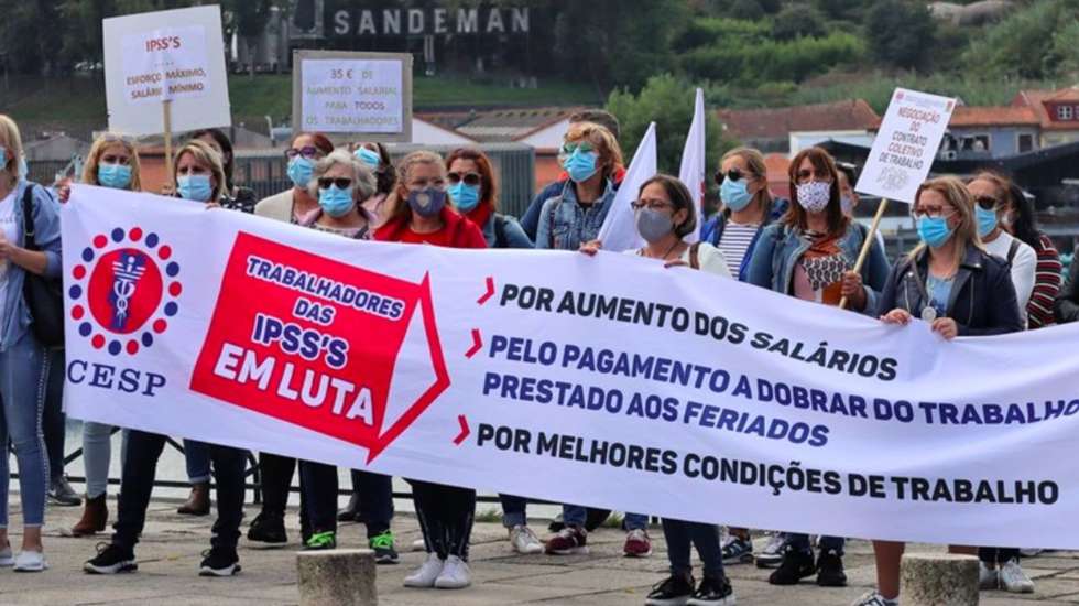 Sindicato diz que convocou uma concentração junto à sede da Confederação das Instituições de Solidariedade