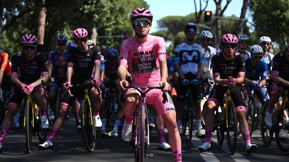 O ciclista da Visma nunca tinha celebrado em Roma, no fim do Giro