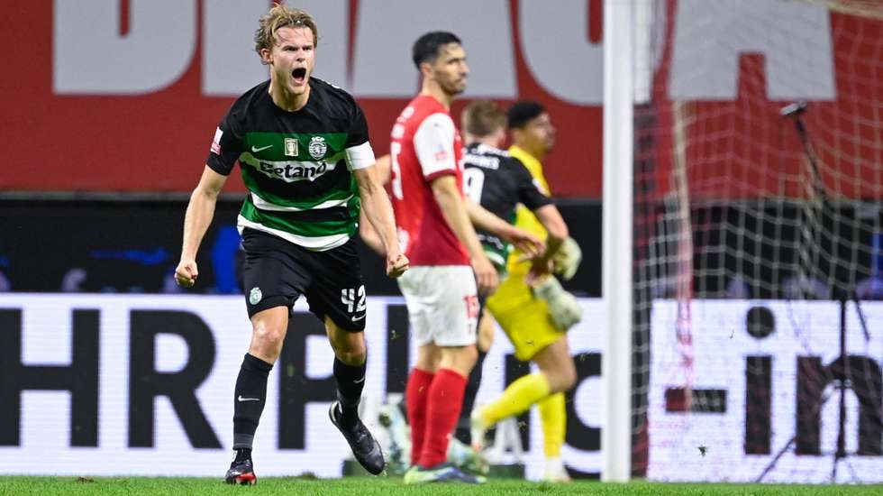 Hjulmand deu o mote para a reviravolta do Sporting com um grande golo de fora da área que fez o empate aos 81'