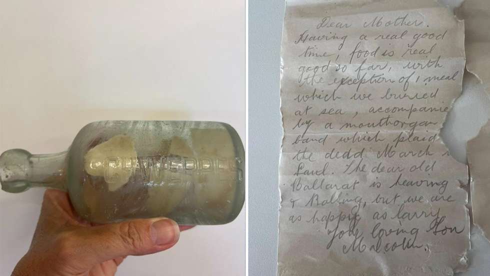Apesar de molhadas, as cartas ainda estavam legíveis