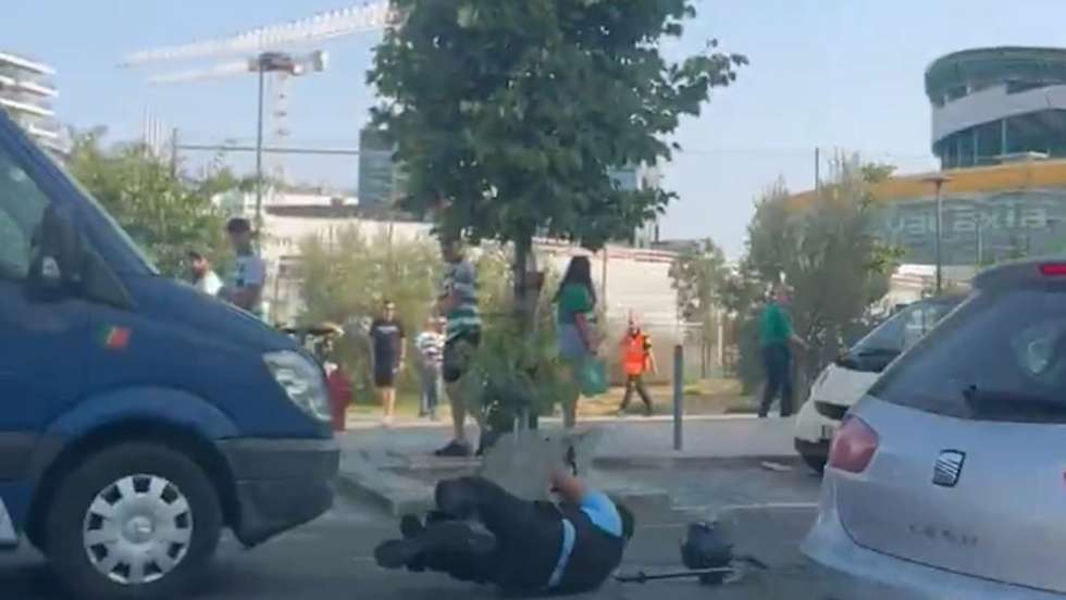 PSP atropelado por carro da polícia em Alvalade. 29 de junho de 2025