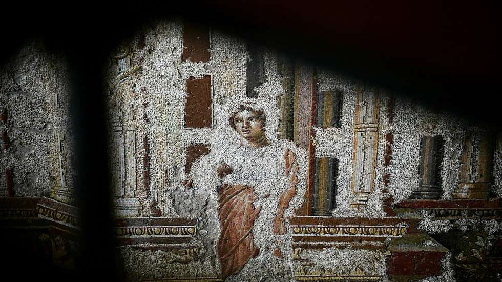 Mosaico permaneceu oculto durante séculos porque as Termas de Trajano foram construídas sobre ele