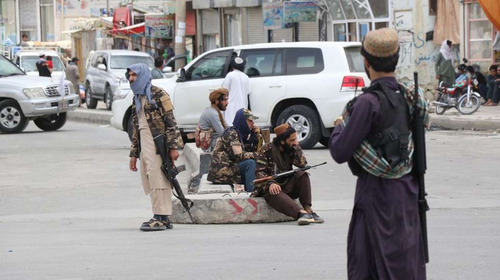 Taliban patrolling in Afghanistan's capital Kabul