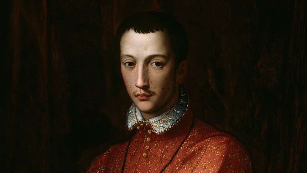 Retrato de Francesco de' Medici, datado de 1560 e atribuído ao pintor florentino Alessandro Allori (1535–1607)