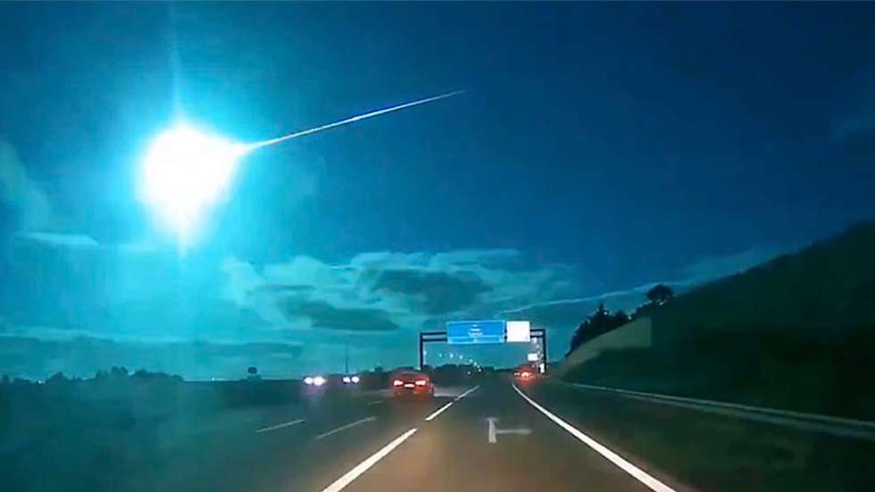 Imagem do meteoroide divulgada nas redes sociais