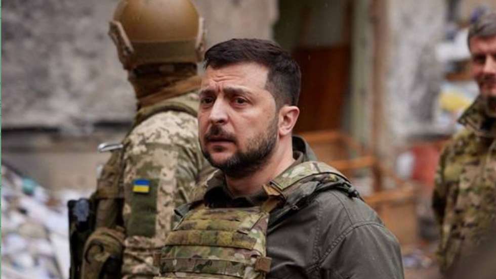Zelensky em visita surpresa a Bahkmut