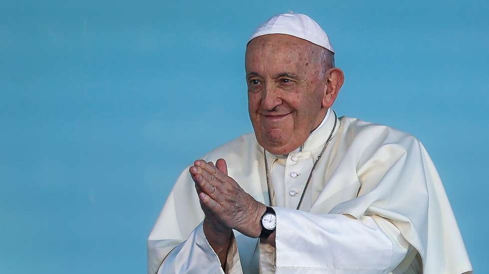Papa Francisco no Parque Eduardo VI, em Lisboa, durante a Jornada Mundial da Juventude, em agosto
