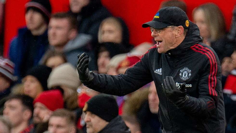 O treinador do Manchester United Ralf Rangnick