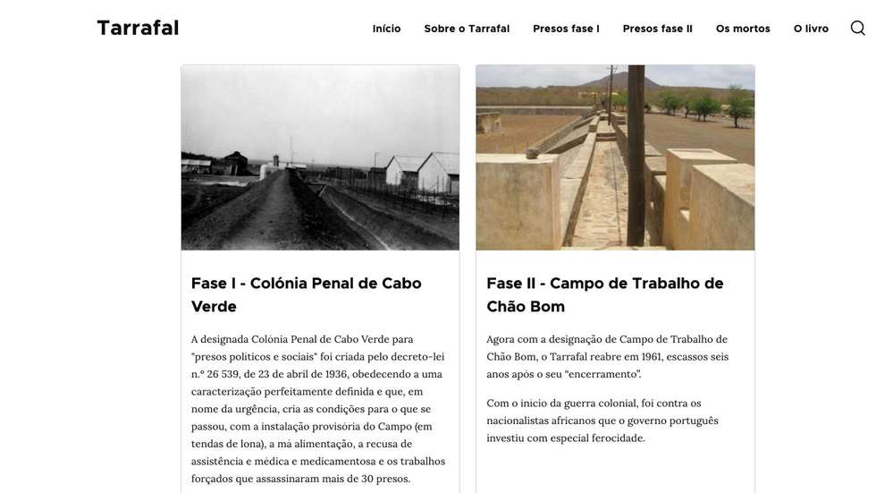 No âmbito do mesmo programa, foi também publicado o livro "Tarrafal-Presos Políticos e Sociais".