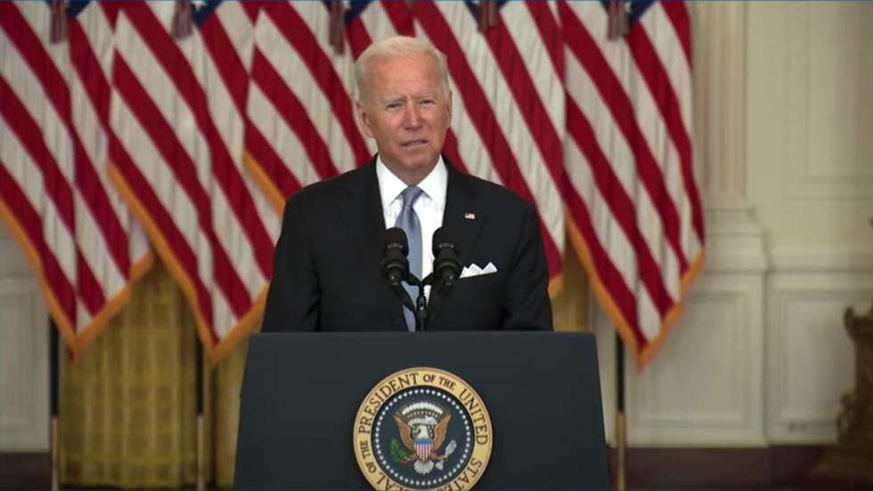 Joe Biden falou ao país a partir da Casa Branca