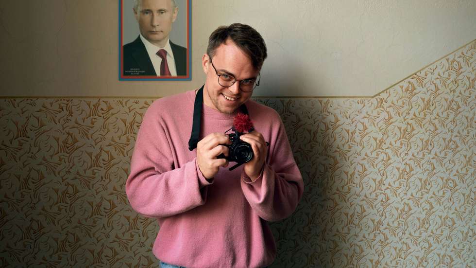Pavel "Pasha" Talankin, protagonista e realizador do documentário "Mr. Nobody Contra Putin"
