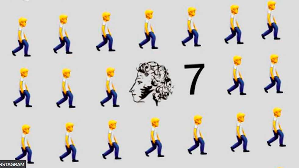 Um emoji, a imagem de Pushkin e o sete juntos foram a primeira sirene encriptada para convocar ativistas contra a guerra para protestos