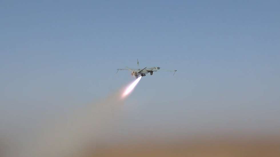 epa13158481 A handout screen grab taken from a video released by Houthi military media on 09 August 2026 shows a drone launching from an undisclosed location in Yemen. Houthi military spokesman Yahya Saree said the group launched missile and drone attacks on the Red Sea port city of Mocha, Yemen, targeting Saudi troop concentrations and weapons depots, wounding and killing several soldiers.  EPA/HOUTHI MILITARY MEDIA CENTER HANDOUT HANDOUT EDITORIAL USE ONLY/NO SALES