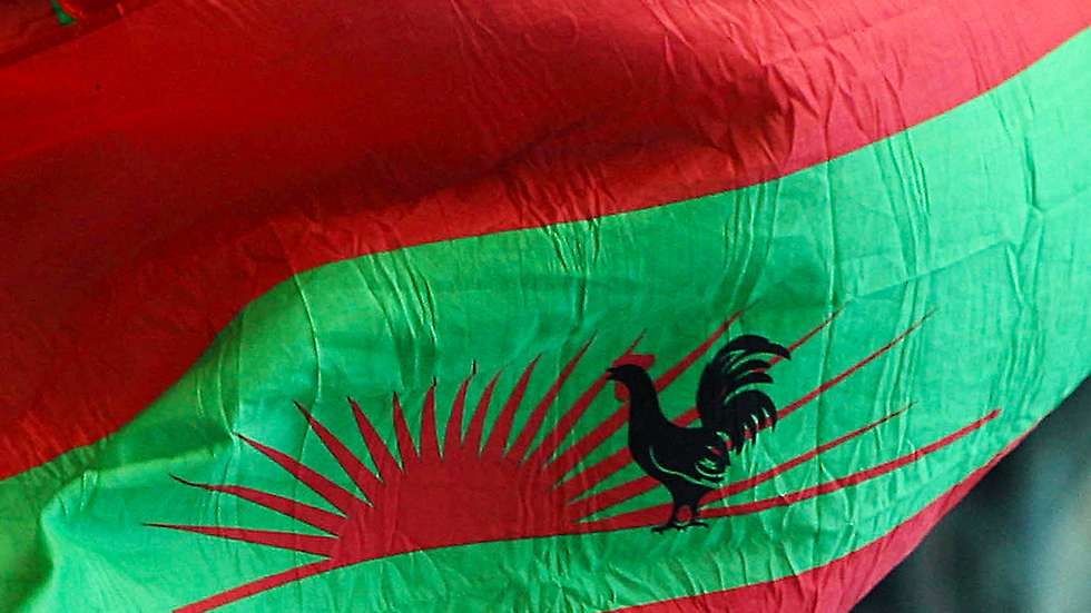 Bandeira da UNITA (União Nacional para a Independência Total de Angola), o maior partido da oposição, Luanda, 01 de Setembro de 2008. JOAO RELVAS/LUSA