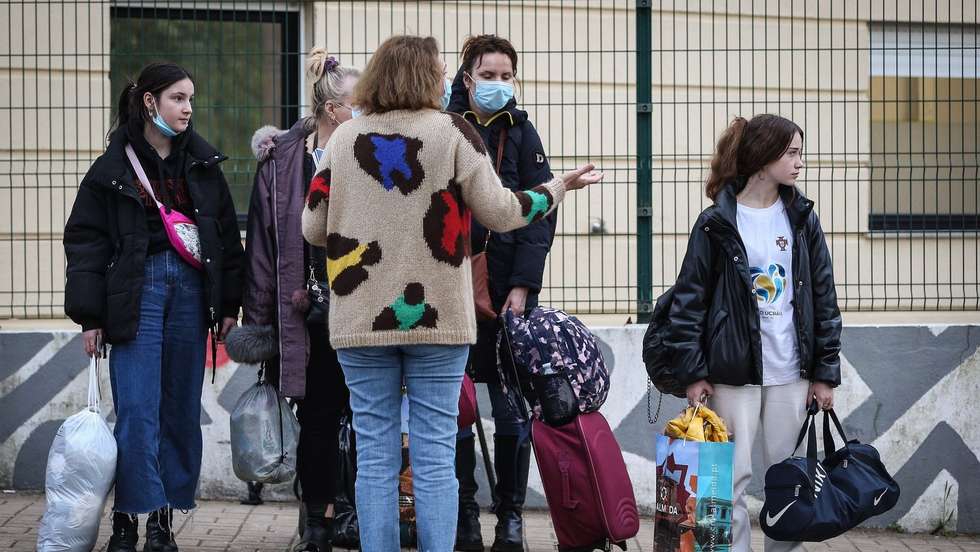 Jovens refugiados ucranianos em Lisboa