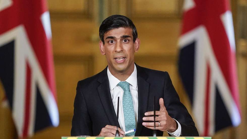 epa08452457 A handout photo made available by n10 Downing street shows Britain's Chancellor of the Exchequer Rishi Sunak holding a digital Covid-19 press conference in n10 Downing street in London, Britain, 29 May 2020.  EPA/ANDREW PARSONS / DOWNING STREET / HANDOUT This image is for Editorial use purposes only. The Image can not be used for advertising or commercial use. The Image can not be altered in any form. Credit should read Andrew Parsons/n10 Downing street. HANDOUT EDITORIAL USE ONLY/NO SALES