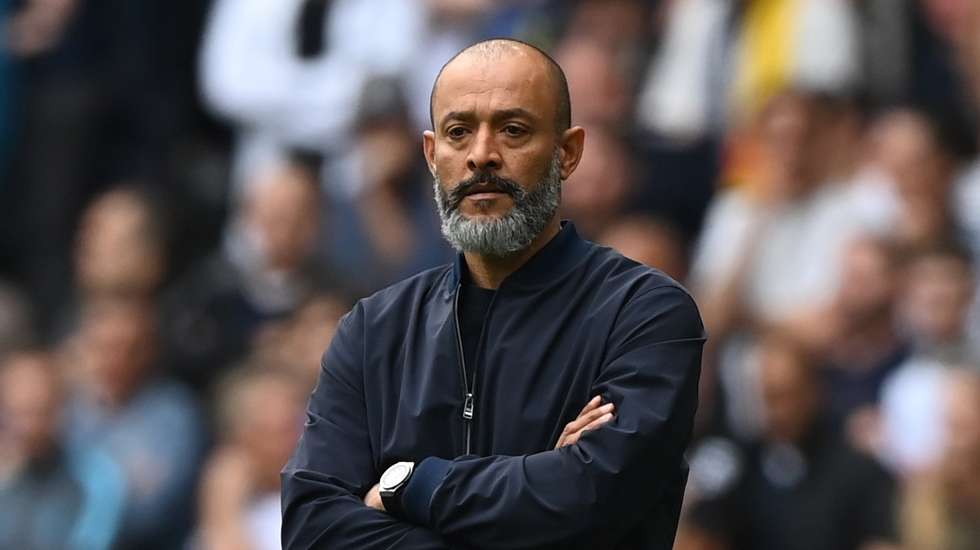 epa09557227 (FILE) - Tottenham manager Nuno Espirito Santo during the English Premier League match between Tottenham Hotspur and Watford in London, Britain, 29 August 2021 (reissued 01 November 2021). Tottenham Hotspur have sacked manager Nuno Espirito Sant, the club said in a statement on 01 November 2021.  EPA/FACUNDO ARRIZABALAGA EDITORIAL USE ONLY. No use with unauthorized audio, video, data, fixture lists, club/league logos or &#039;live&#039; services. Online in-match use limited to 120 images, no video emulation. No use in betting, games or single club/league/player publications. *** Local Caption *** 57139262