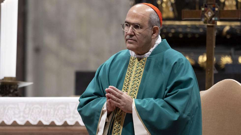 epa11899997 Cardinal Prefect of Culture, Jose Tolentino de Mendonca, presides over a Holy Mass in St. Peter's Basilica for the Jubilee of Artists and the World of Culture, in Vatican City, 16 February 2025.  EPA/MASSIMO PERCOSSI