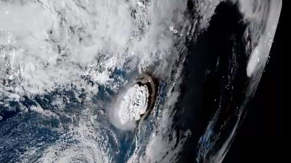 A erupção foi uma das mais violentas alguma vez observáveis por satélite.