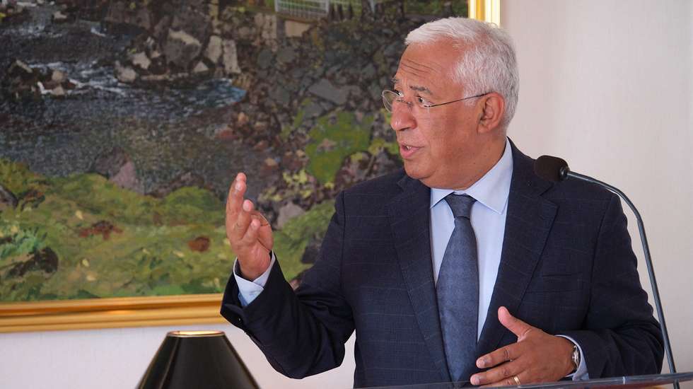 epa10629796 Portuguese Prime Minister Antonio Costa addresses a joint press conference with his  Icelandic counterpart (not pictured) following their meeting in Reykjavik, Iceland, 15 May 2023. Antonio Costa arrived in Iceland for an official visit and to attend the Summit of Heads of State and Government of the Council of Europe on 16 - 17 May.  EPA/ANTON BRINK HANSEN