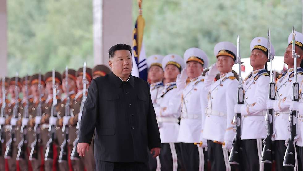 epa10856004 A photo released by the official North Korean Central News Agency (KCNA) shows North Korean leader Kim Jong Un preparing to depart by train for a visit to Russia, from Pyongyang, North Korea, 12 September 2023. North Korean leader Kim Jong-un is expected to meet with Russian President Vladimir Putin who is currently visiting the Far East attending the 2023 Eastern Economic Forum (EEF) in Vladivostok.  EPA/KCNA   EDITORIAL USE ONLY