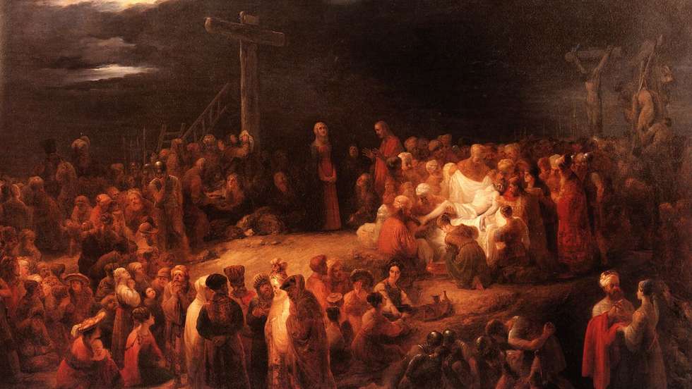 A obra do pintor português Domingos Sequeira, "Descida da Cruz"