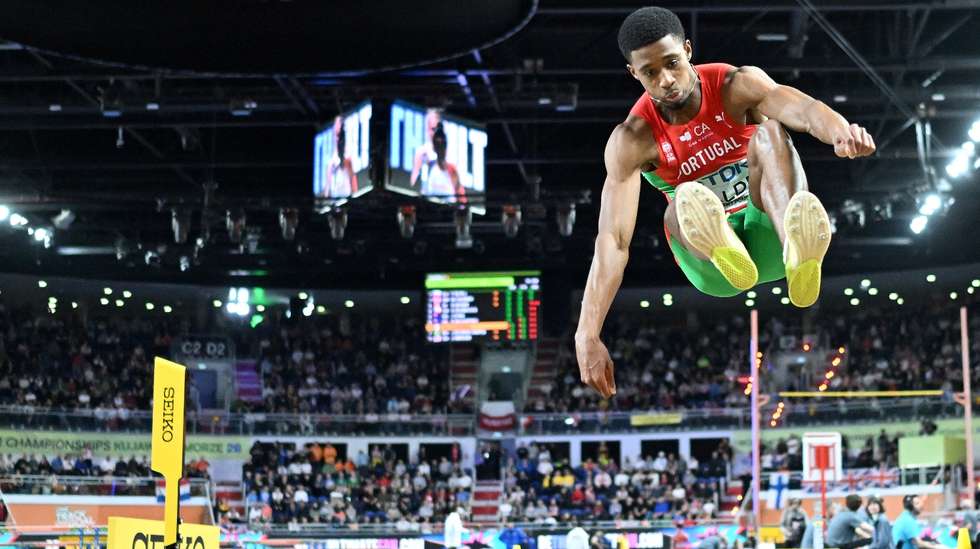 Gerson Baldé conseguiu vencer a final do comprimento com um salto a 8,46 na última tentativa