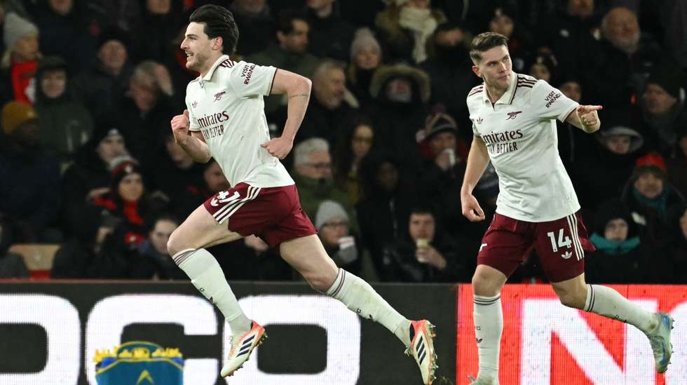 Declan Rice bisou na segunda parte e consumou a reviravolta para o Arsenal em mais um encontro com Gyökeres em branco (nos golos e nas assistências)