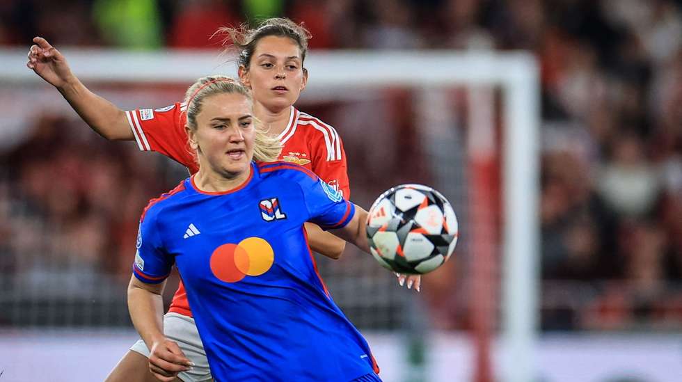 Andreia Faria ainda deu vantagem ao Benfica na primeira parte mas Lyon de Lindsey Horan conseguiu dar a volta na meia hora final
