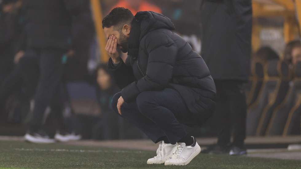 Ruben Amorim voltou a perder para a Premier League depois dos desaires com Tottenham (Taça da Liga) e Bournemouth (Campeonato)