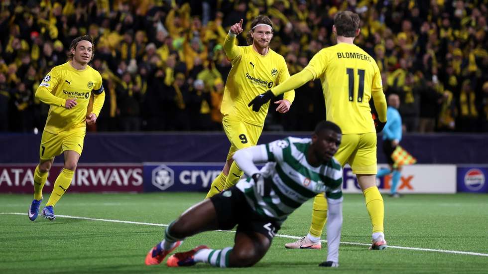 Högh marcou o 3-0 final com um desvio na pequena área e deixou Bodö/Glimt com pé e meio nos quartos da Liga dos Campeões