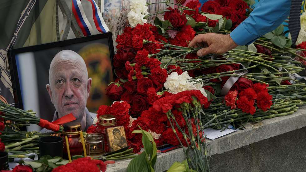 Memorial em honra de Prigozhin em Moscovo