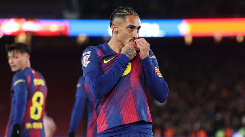 Raphinha marcou o golo do empate e esteve na jogada da reviravolta no dia em que regressou à equipa inicial a par de Pedri (que fez a assistência para o 1-1)