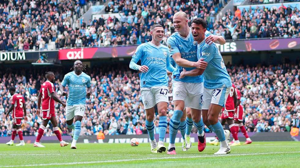 Matheus Nunes fez a assistência para Haaland no 2-0 do Manchester City ainda no quarto de hora inicial do jogo frente ao Nottingham Forest